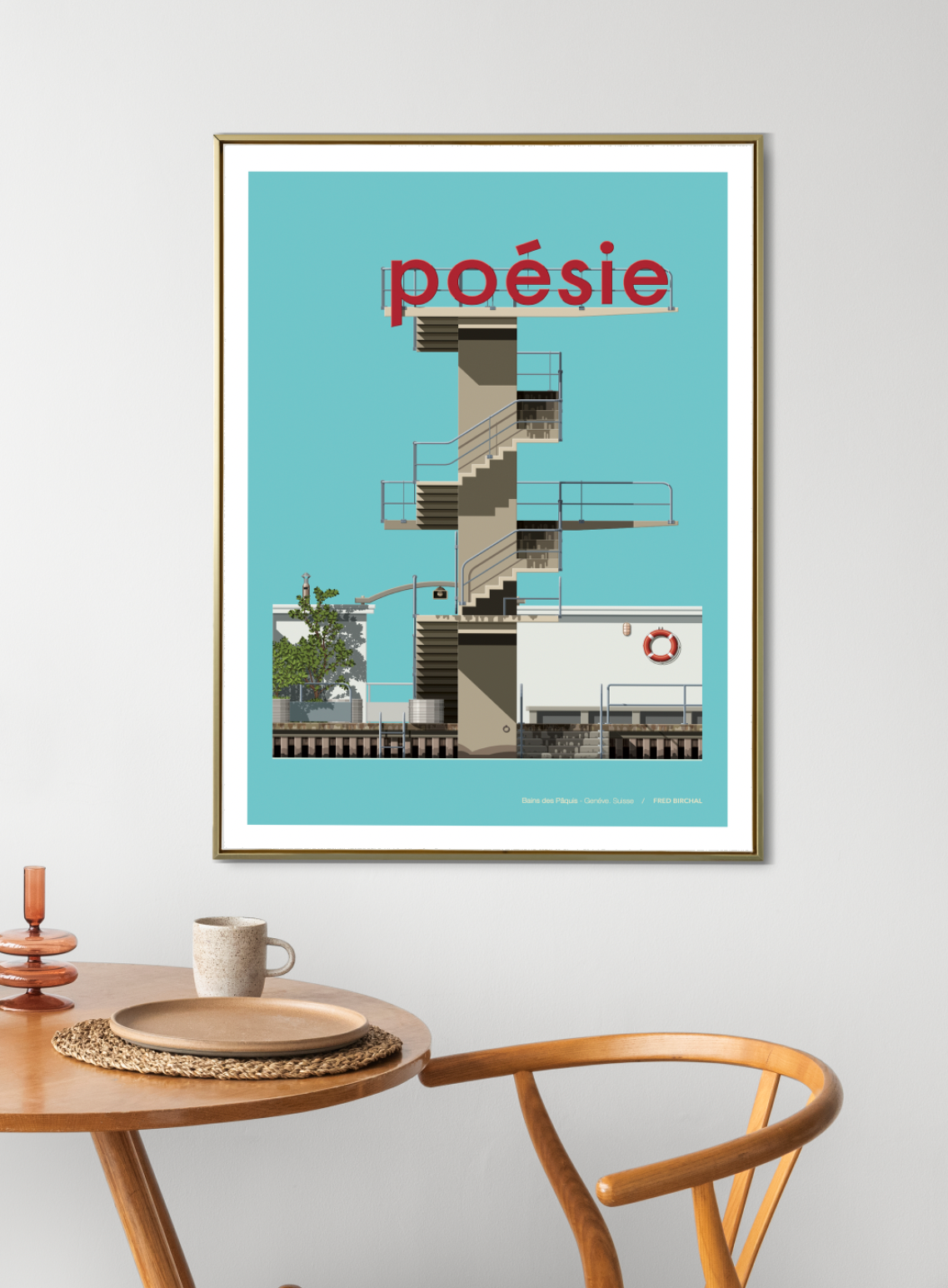 Poster Bains des Pâquis - Genève