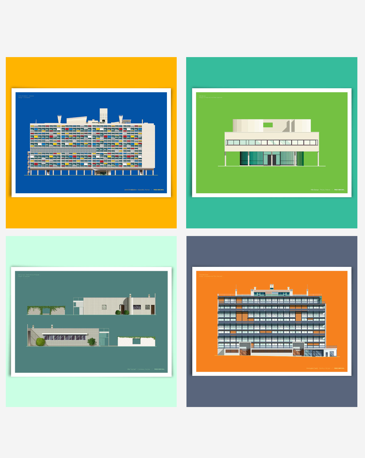 Serie Le Corbusier - 4 posters