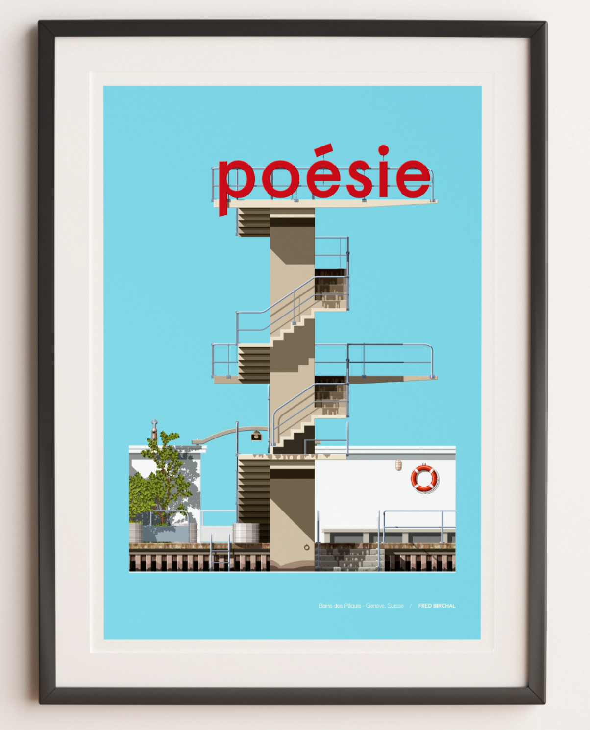 Poster Bains des Pâquis - Genève