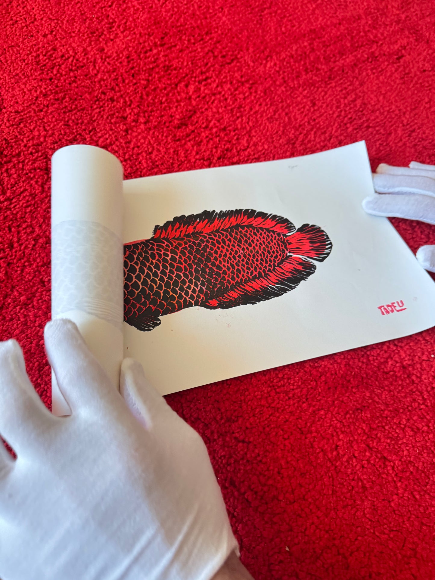 Pirarucu - Xilogravure