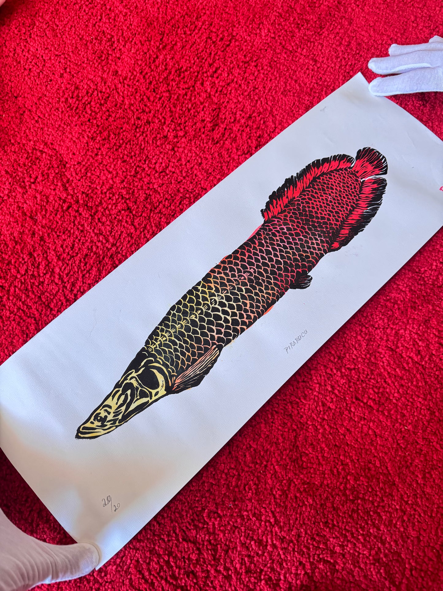 Pirarucu - Xilogravure