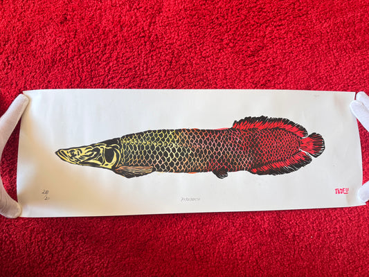 Pirarucu - Xilogravure