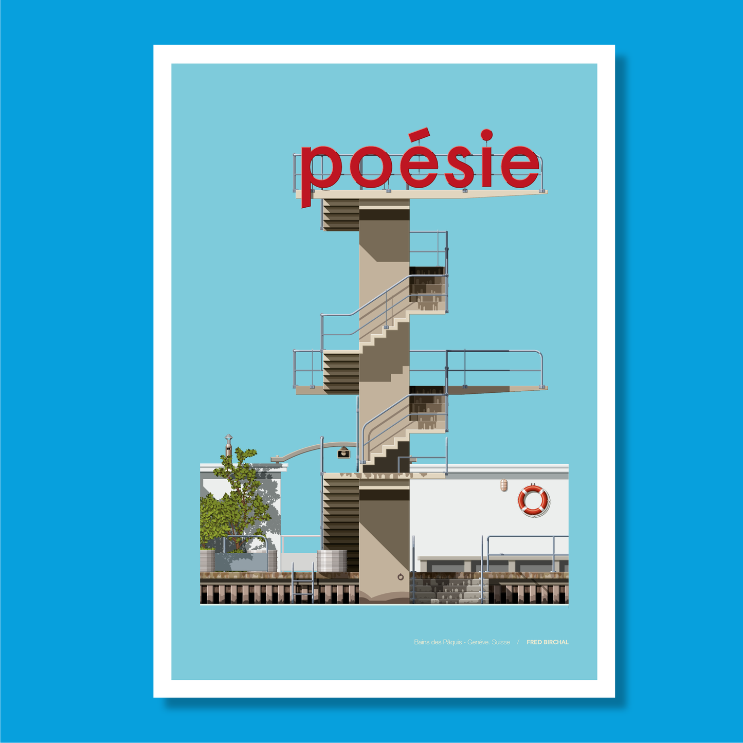 Poster Bains des Pâquis - Genève